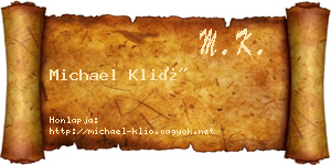 Michael Klió névjegykártya